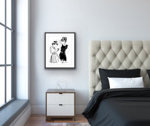Fashion artwork of Coco Chanel next to your bed by Talia Zoref