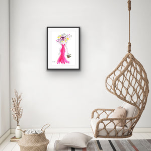 Artwork-Relax with Pink Lady in the Summer by Talia Zoref