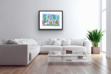 Living room wall art with Toronto Skyline by Talia Zoref
