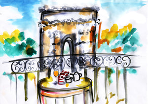 Arc de Triomphe – A Room with a View - A Travel Painting by Talia Zoref