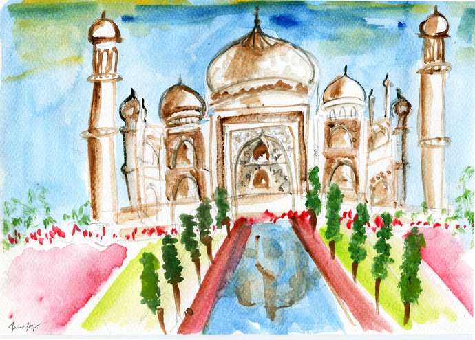 The Taj Mahal in India – A Travel Painting by Talia Zoref