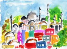 A View of Istanbul – A Travel Painting by Talia Zoref