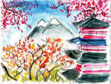 Sakura Blossoms in Japan – A Travel Painting by Talia Zoref
