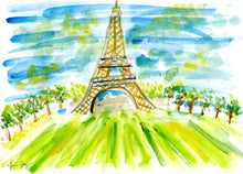 Eiffel Tower in the Summer – A Travel Painting by Talia Zoref